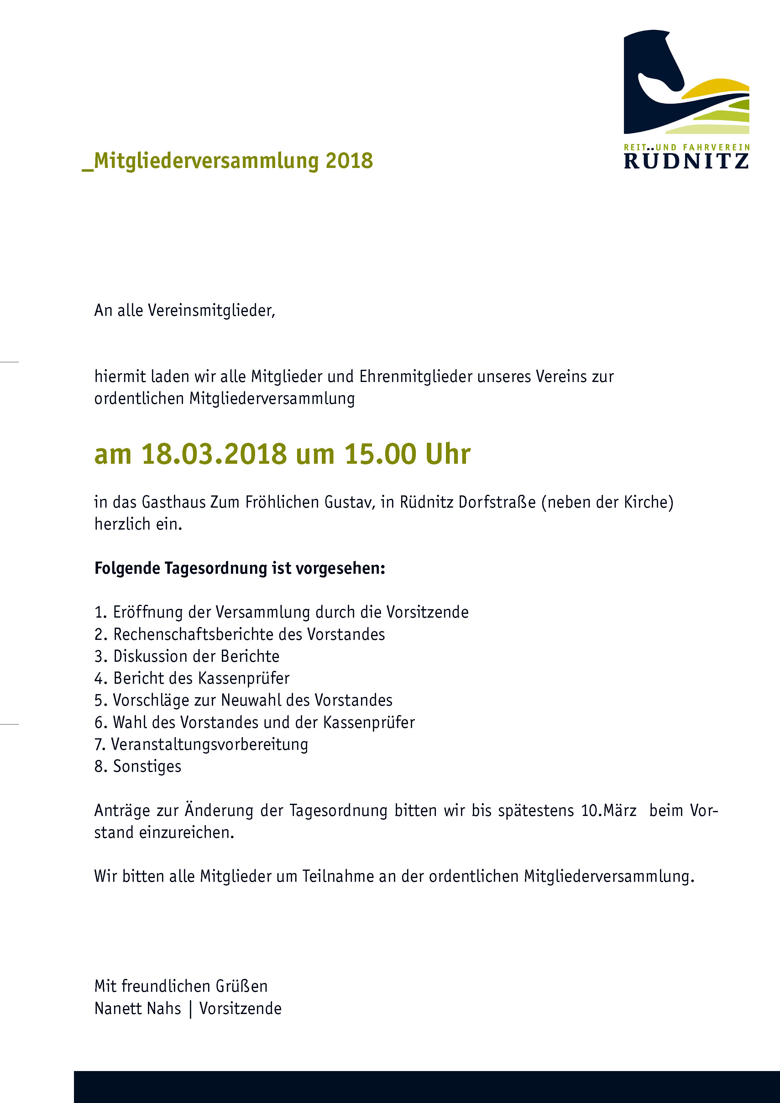 Mitgliederversammlung 2018