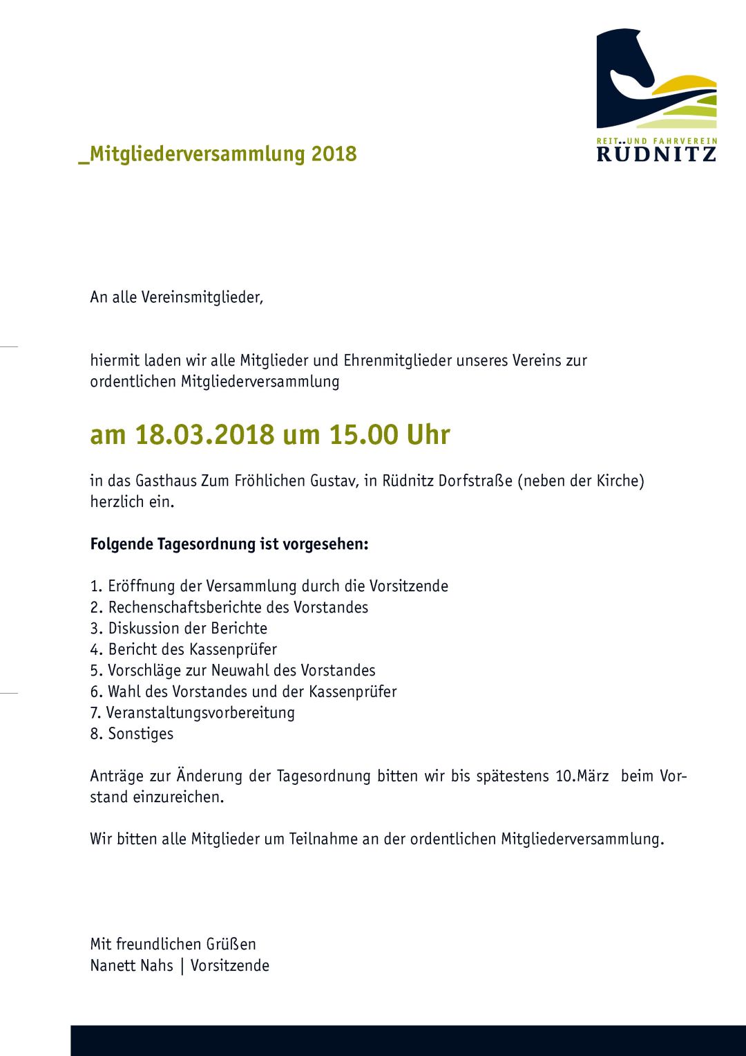 Mitgliederversammlung 2018